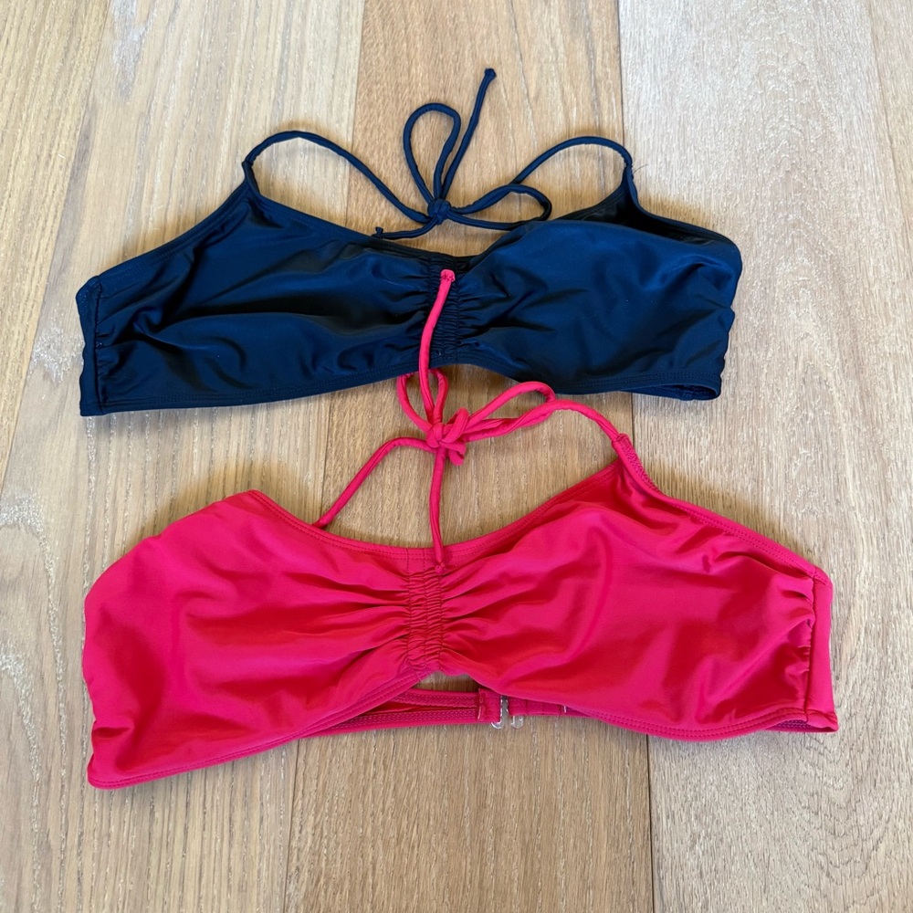 No Boundaries Swim Top Bundle Black and Red Bikini Tops XL